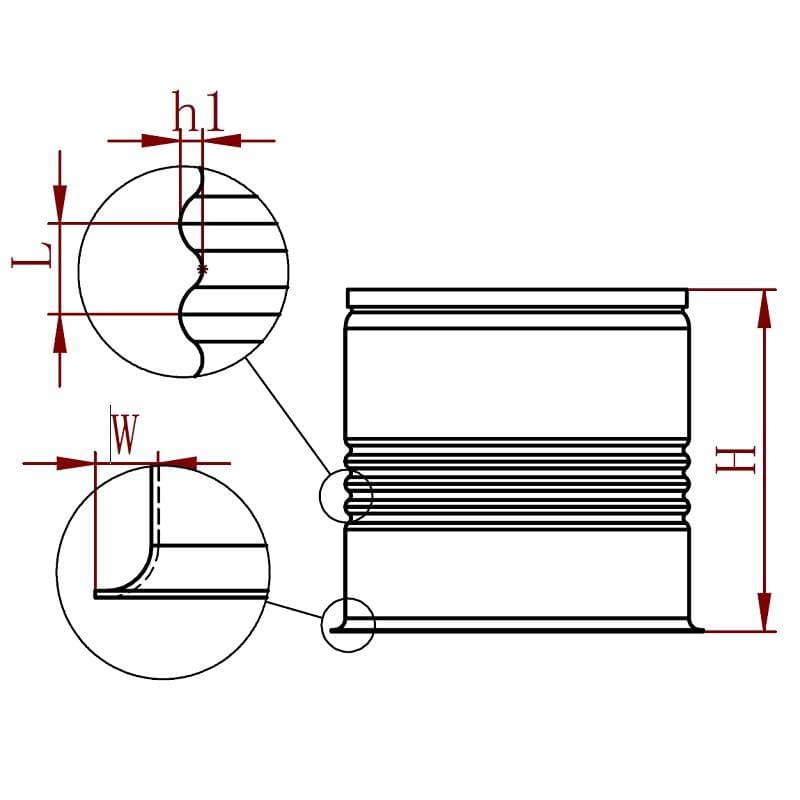 CMS‑1000 measurement station measuring flange width and can height on 3‑piece cans