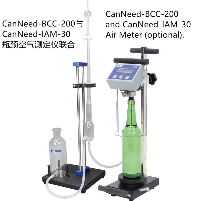 Testing a bottle with CanNeed-BCC-200 CO2 Instrument