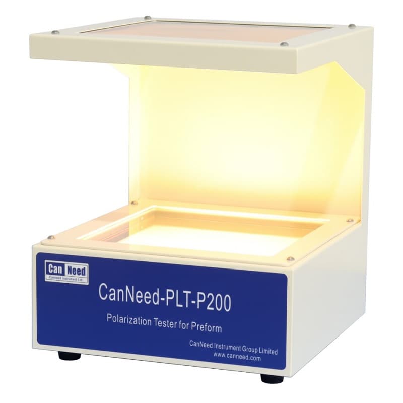 CanNeed-PLT-P200 polarization tester measuring PET preform crystallinity