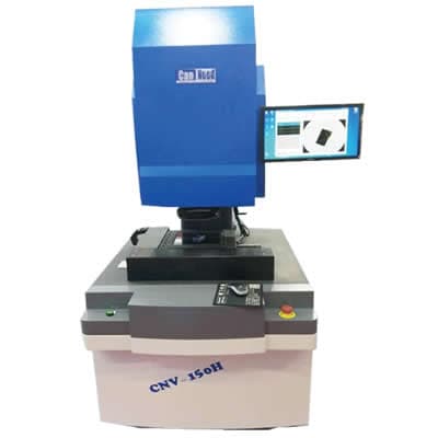One-Touch Vision Measuring System showing 5 MP CCD camera and double telecentric lens