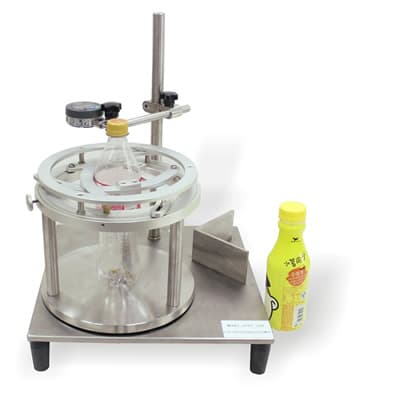Digital perpendicularity tester for PET bottles with Mitutoyo indicator