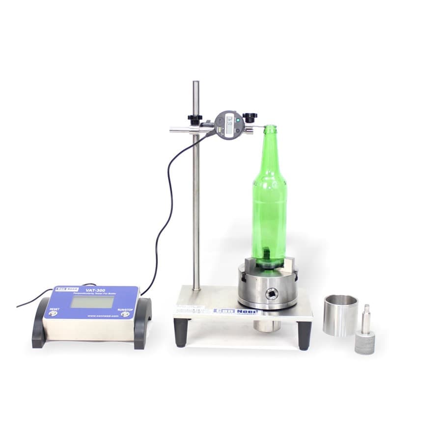 Probador de perpendicularidad automático VAT-300 para botellas de vidrio midiendo desviación vertical