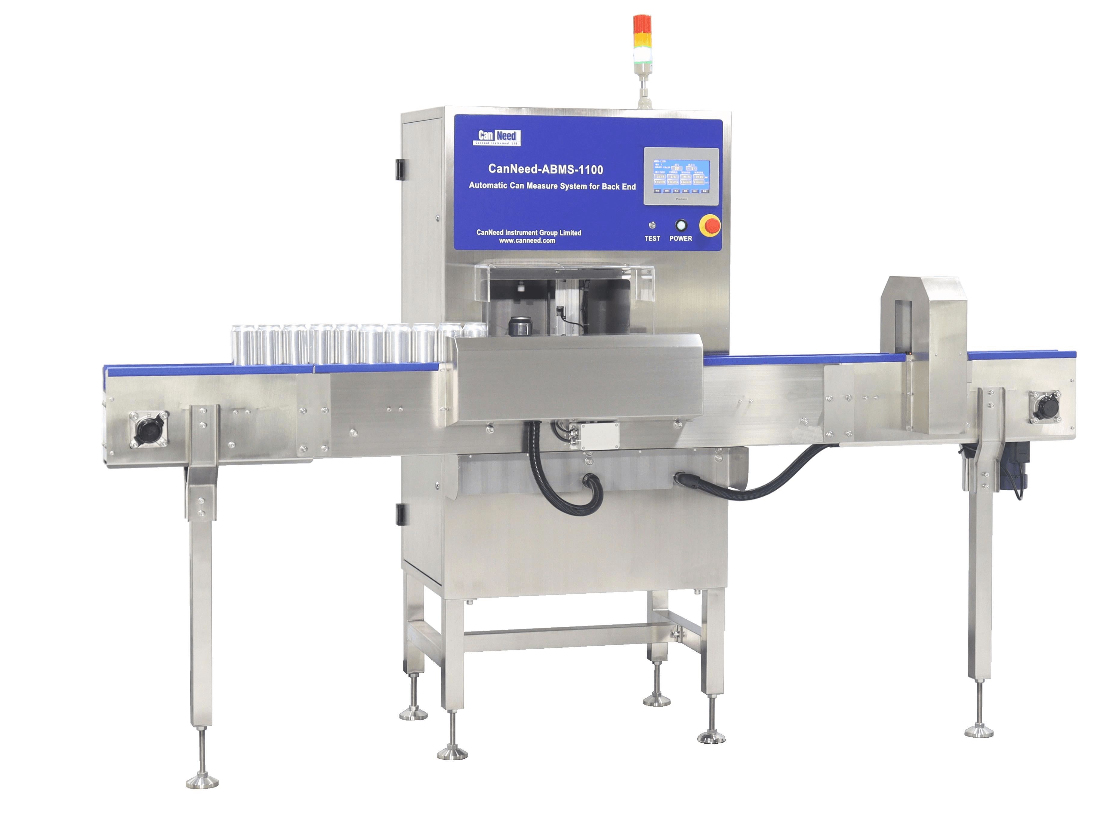 ABMS-1100 automated can end tester with robotic arm loading