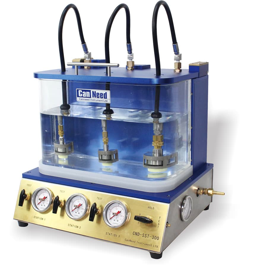 Seal integrity tester SST-300 measuring leak integrity in glass and plastic containers